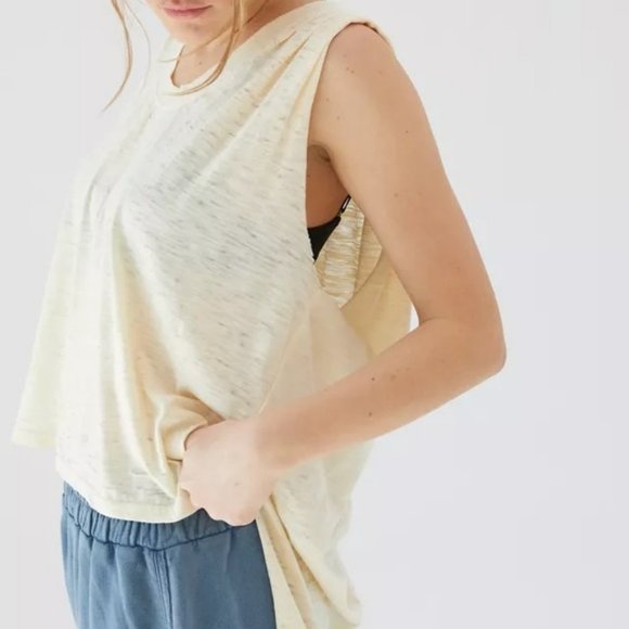 Urban Outfitters Aimee Pleated Burnout Tank Top S - Picture 1 of 4
